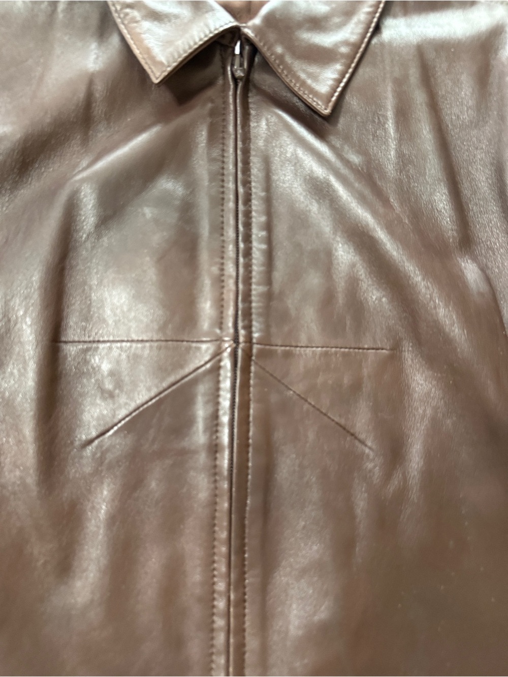 Vintage Late 90s Wilson’s Leather Maxima Brown Full-Zip Jacket - L - Picture 10 of 13